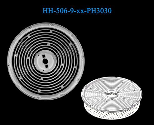 9 Rings UFO High Bay Lighting Lens Φ300mm Size 3030LEDs Low Glare With DIP Switch Holes Lens