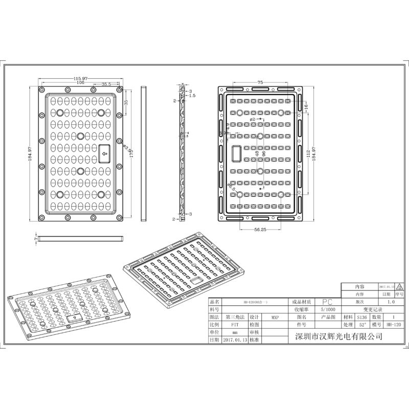80pcs 3030LED Floodlight Lens 185×116mm Size Precision Optics Weather-Resistant Outdoor Performance