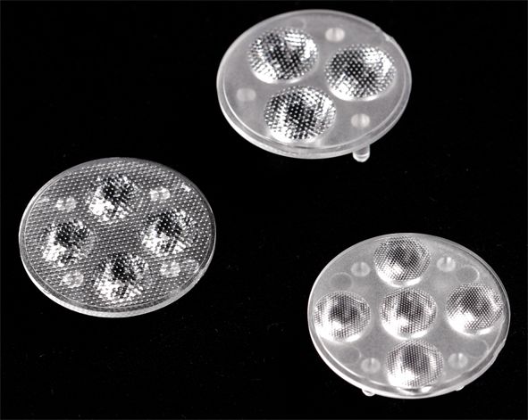 Indoor Lighting Lens PC/PMMA Durable Material 93%+ Transmittance φ67mm 3030LEDs Lens