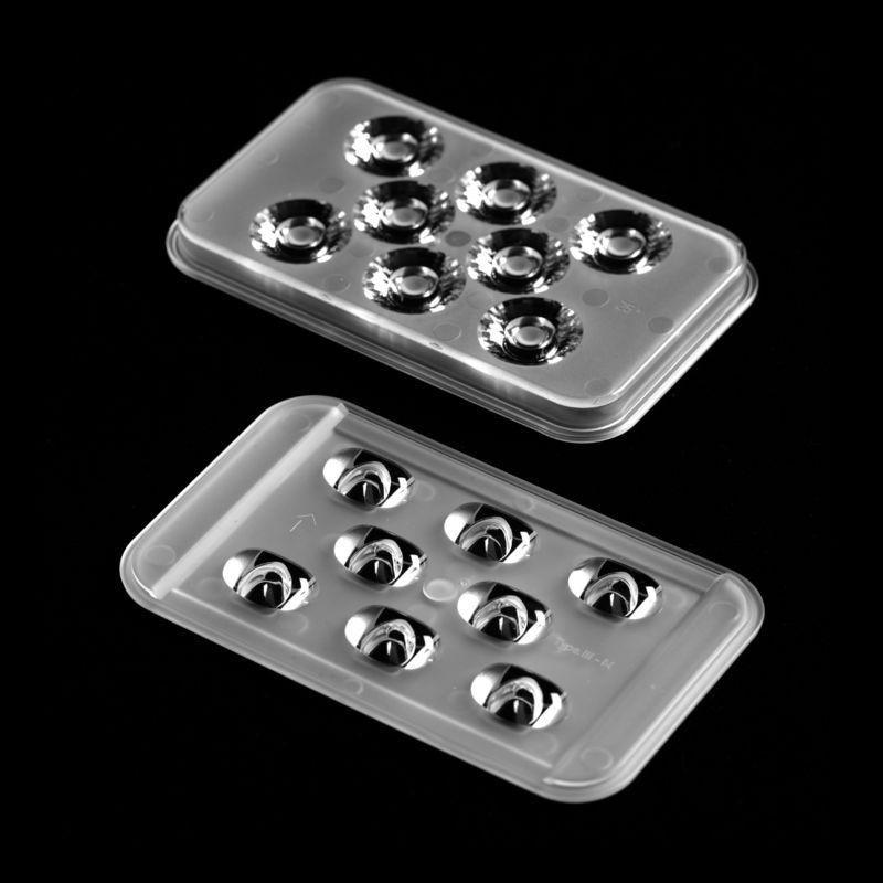 8pcs 7070 LED Street Light Lens 92% Transmittance PC/PMMA 124x75mm